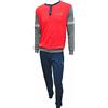 Sergio Tacchini Pigiama Uomo Invernale Caldo in Cotone (XXL, 37592 Rosso)