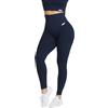 FGM04 Donna - Leggings Gym Fashion, XS-S/M-L/XL, Vita Alta, 92% Poliammide 8% Estelan, Made in Italy, con Tecnologia F.I.R. (IT, Testo, M, L, Regular, Regular, Blu Notte)