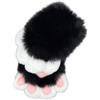 Qsvbeeqj Guanti di peluche per gatti di pelliccia, artigli in pelliccia animale, zampe, guanti in Therian Equipaggiamento per Halloween, e, Taglia unica