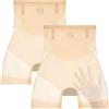 ZusFut 2 Pezzi Pantaloncini Sottogonna Donna Antisfregamento - Culotte Modellanti a Vita Alta, Guaina Contenitiva Pancia Piatta - Intimo Invisibile sotto Vestito Postparto, Tessuto Fresco