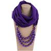 SHTGOI Sciarpa da donna in chiffon con perle artificiali collana in stile etnico ciondolo gioielli sciarpa moda infinito sciarpa per viaggi foto prestazioni 180cm viola