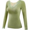 Kobilee Maglietta Termica Donna Lana Merinos Calda Intimo Termico Bianca Elastica Sottogiacca Invernale Dolcevita Maglie Sportiva Manica Lunga Maglia Termica Maglietta Termica Scollo a V
