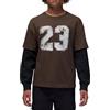 NIKE Jordan T-Shirt da Ragazzo Manica Lunga MVP Marrone Taglia M (137-147 CM) Codice 95F359-X25