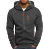 PPPPA Felpe con Cappuccio a Maniche Lunghe Casual da Uomo Felpa in Velluto con Cerniera Intera Giacca da Corsa con Cerniera Lunghe Moda da Uomo con Doppia Zip da Uomo Invernale con Collo Alto