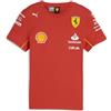 PUMA Maglietta della Squadra Scuderia Ferrari 2024 Bambini Rosso Bruciato | Logo Scudetto Ferrari stampato davanti e dietro, Logo PUMA stampato davanti e dietro, Prodotto ufficiale con licenza