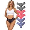 Hialegion Slip Brasiliano in Pizzo da Donna Grande Slip Femminile Traspirante Senza Cuciture Sexy 6 Pezzi 4XL