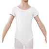 ZYXWVU Body da Danza per Bambina - Maniche Corte Classico Body Ginnastica (nero, 110)