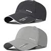 AYPOW 2 Confezioni Cappello da Baseball Asciugatura Rapida, Sport all'Aria Aperta Cappellino Visiera con Tesa Riflettente Uomo Donne, Leggero Cappellini Estivo Berretto Baseball Regolabile Snapback