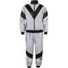 RUMAOZIA Costume da discoteca, da uomo, stile discoteca, abbigliamento anni '80, tuta da jogging, giacca con brillantini, costume di Halloween, costume da uomo, carnevale e feste, O argento, L
