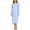 Merry Style Camicia da Notte Manica Lunga Donna 91LW1 (Blu (Manica Lunga), M)