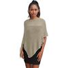 creazioni unique Poncho Coprispalle da Donna Elegante da Cerimonia o Sera - Poncho Donna in Rete di Viscosa Termica con Essenza di Fiore di Ciliegio (Sabbia Argento)
