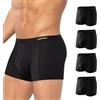 Arjen Kroos Boxer Uomo Pezzi 4 Mutanda Modal Microfibra con Mesh Traspirante Elasticizzato Intimo Boxer da Uomo, L