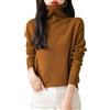 Chanyarn Maglione da Donna in 100% Lana Merino Leggero Collo Alto Lavorato a Maglia Senza Cuciture a Maniche Lunghe Tops