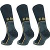 CAT 3 Paia Calze da Lavoro Caterpillar, Resistenti agli urti, Coolmax, adatte per le 4 Stagioni, Filati di Ottima Qualità Poliestere (Nero, 39-42)