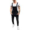 RUMAOZIA Salopette da uomo, pantaloni da lavoro, jeans slim fit, lunghi e resistenti, abbigliamento da lavoro Mario Cargo, jeans retrò in denim, tuta da lavoro, Nero , M