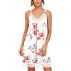 PrinStory Sottoveste Lunga Larga da Donna in Pizzo Camicia da Notte Chemise Biancheria da Notte in Jersey di Cotone Lingerie, XL
