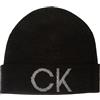 Calvin Klein Elevated Monogram Beanie K60K609972 Cappello in Maglia, Nero (CK Black), OS Donna