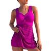 Xinlong Costume da Bagno Donna Curvy Pizzo Push Up Regolabile Spallina Due Pezzi Bikini Donna Mare Vita Alta per Spiaggia Vacanze Estate