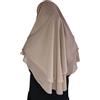 Yaqeen Hijab Corto Chiffon-Khimar 2 Veli, Taglio Diamante, Triangolo, Hijab, Sciarpa Musulmana, Foulard, Chador, Arabia, Abito da preghiera islamica, Sciarpe musulmane, moka, Taglia unica