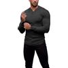 Agilelin Magliette Costine da Uomo,T-Shirt Manica Lunga/Corta,Maglia Piccolo Collo a V