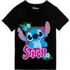 Disney Stitch T-Shirt da Donna, Design Stitch e Angel Maglietta a Maniche Corte per Adulti, Regalo per Donne e Adolescenti