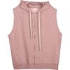 Générique Felpa senza maniche da donna, con cappuccio, leggero, con cerniera, con coulisse, con cappuccio, casual, per uso quotidiano, cappotti per la casa, tinta unita, Rosa, L