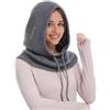 HEYANN Passamontagna Cappuccio Cappello da Donna, Scaldacollo per Donna Cappuccio Invernale Cashmere Lavorato a Maglia Berretti Maschera da Sci Berretto da Sci Sciarpa con Cappuccio Antivento da