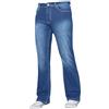 Enzo Jeans da Uomo a Gamba Larga, Elasticizzati, Svasati, in Denim, Tutte Le Taglie