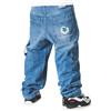 The blueskin Jeans Baggy Blu Effetto Used ssw Uomo e Ragazzo, Stile Skate, Rap, Hip Hop, Pantaloni Larghi, 100% Cotone | Taglia W36 IT 50