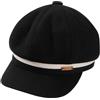 ZLLkeji Donne Berretto Newsboy Cappello Berretto Donna con Visiera British Style Retro Berretto Piatto Coppola da Donna Tweed Gatsby Hat (Nero)