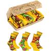 Rainbow Socks - Tacos Box Socks - Donna Uomo Regali per Calzini per gli Amanti del Cibo Messicano - 3 Paia - Taglia 41-46