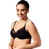 Chantelle Parisian Allure Unlined Plunge Bra, Reggiseno a Copertura Totale Donna, Nero, 3C