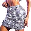 Ushiny Gonna di Paillettes LED Mini gonne Scintillanti Rave Outfits Bling Festival Costume per Donne e Ragazze