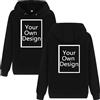 ALRRGPB Felpa Personalizzata per Uomini e Donne Felpa Personalizzata Il Tuo Design Stampa Fai da Te Autunno Inverno Hooded Front & Back