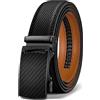 KEMISANT Cintura Uomo, Cintura Pelle con Chiusura Automatica a Cricchetto per Tailleur,Larghezza 35 mm,Taglia Regolata,Nero2492,120cm/34-40vita regolabile