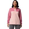 Columbia Donna Benton Springs 1/2 Snap Pull Over II, Rosa Sabbia/Rosetta, X-Small