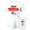 Puzzletee Coppia T-Shirt e Body Neonato Padre Figlio - Festa del Papà - Il Mio Papà è un Meccanico - Cotone Morbido e Traspirante, Stampa Brillante - Regalo Originale e Divertente