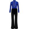 Agoky Vestito da Ballo Latino per Ragazzo 2 Pezzi Strass Camicia Slim Fit da Ballo con Pantaloni a Palazzo Completo da Valzer Tango Samba Rumba Dancewear Blu 5-6 anni