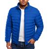 Generico Giaccone Invernale Uomo Tinte Unite, Giacca Softshell Uomo Senza Cappuccio Collo Alto Cerniera, Piumini Fitness - Giubbotti Leggeri Classic Blu Reale XL