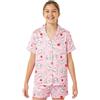 Get Trend Hello Kitty Pigiama Corto Bambina, Kuromi Cinnamoroll Set Pigiami con Maglietta Corta Ragazza e Pantalone, Regali Bambina (9-10 Anni, Rosa Cinnamoroll)