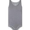 Landofgenie One Piece Pigiama Uomini Senza Maniche Gilet Cotone Onesie Romper per Adulti Grigio XS