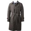 Lacoac Uomo Soprabito vintage a spina di pesce in misto lana Cappotto lungo Blazer invernale caldo