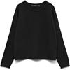 VERO MODA Vmgold Roll LS O-Neck Pullover Maglione Lavorato a Maglia, Nero, S Donna
