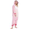 RANSUU Stitch Onesie Costume Relaxo Jumpsuit Adulto Pigiama Donna Uomo Animale Pigiama Natale Carnevale Halloween, Colore: Rosa., S