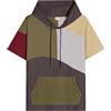 Covisoty Felpa Maniche Corte con Cappuccio Uomo Color Block Maglietta con Cappuccio Estate Sweatshirt T-Shirt Hoodie
