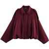 Generico Giacca Moto Bomber Donna in Finta Pelle Scamosciata con Colletto Risvolto Giacca Softshell Caldo Primavera Inverno Maniche Lunghe Moda Camoscio Giacca Vintage Cappotto