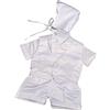 Lito Angels - Completo Abito da Battesimo in Raso con Cappello per Maschio Bimbo Neonato, Taglia 0 Mesi, Bianco, Manica Corta