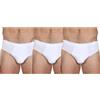Fragi Slip Uomo in Puro Cotone Mercerizzato, Intimo Uomo in Cotone Elastico Lavorazione Jersey, Made in Italy - Set da 3 (Bianco, M)