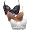 Coconuda Confezione da 3 Reggiseni Peonia Assortito 4
