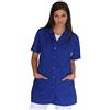 tessile astorino Ricamo 0 - Camice da Lavoro Donna - Divisa per Maestra, Imprese di Pulizia, Parrucchiera, Estetista, Scuola Infanzia - Casacca Personalizzata (Royal, M)